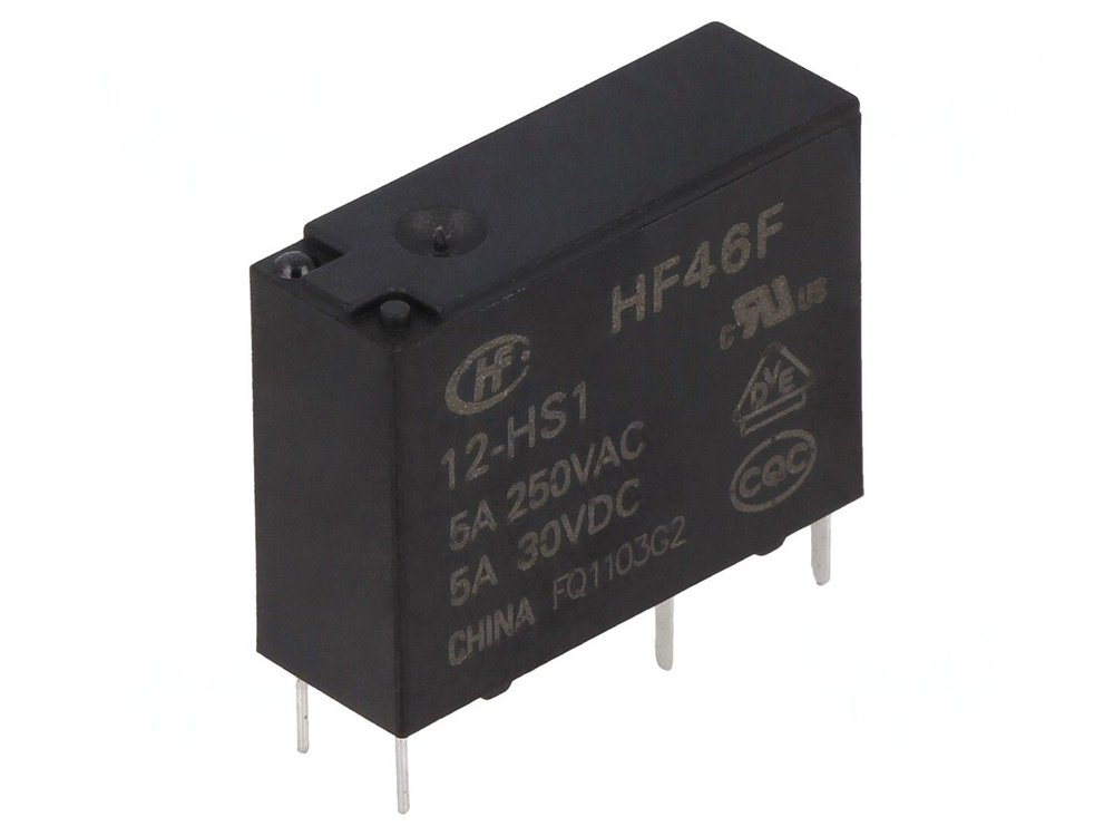 HF46F/12-HS1, HONGFA RELAY, Реле электромагнитное, SPST-NO, Uобмотки ...