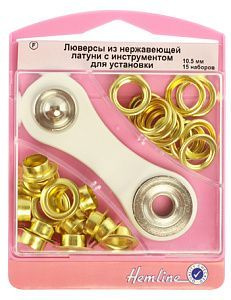 Набор люверсов 10.5 мм с инструментом для установки, 15 шт - купить с ...