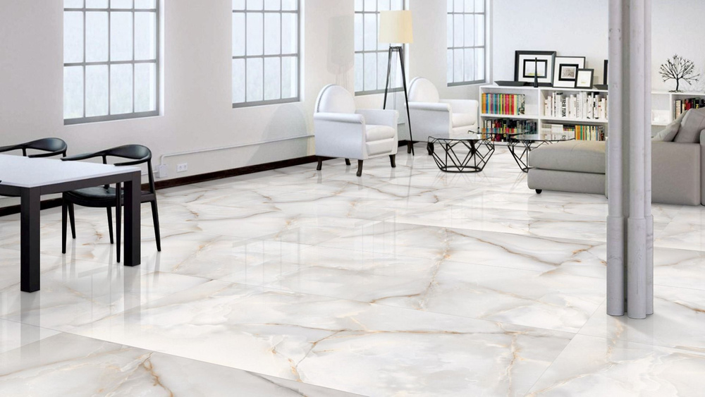 TILE KRAFT Керамогранит Alabaster Sky Glossy 80x160 80 x 160, 2.56 м2 #1