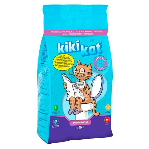 KikiKat Natural Mountain Fresh Scented / Комкующийся наполнитель Кикикэт для кошачьего туалета Бентонитовый #1