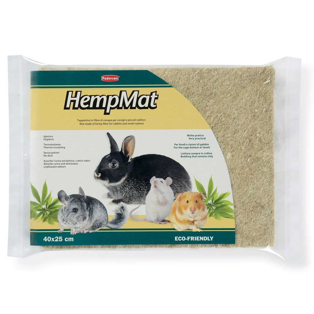 Коврик - подстилка Padovan HEMP Mat из пенькового волокна для мелких домашних животных, кроликов, грызунов #1