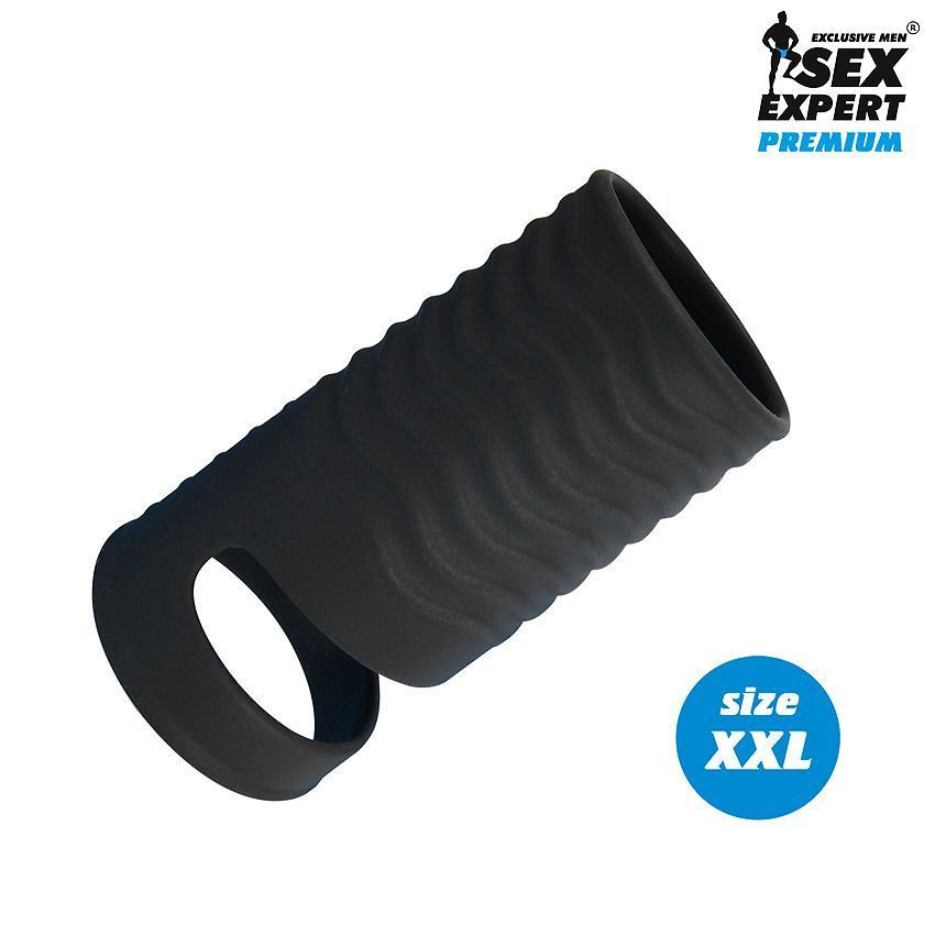 Насадка-удлинитель Extension sleeve с подхватом мошонки - 19 см