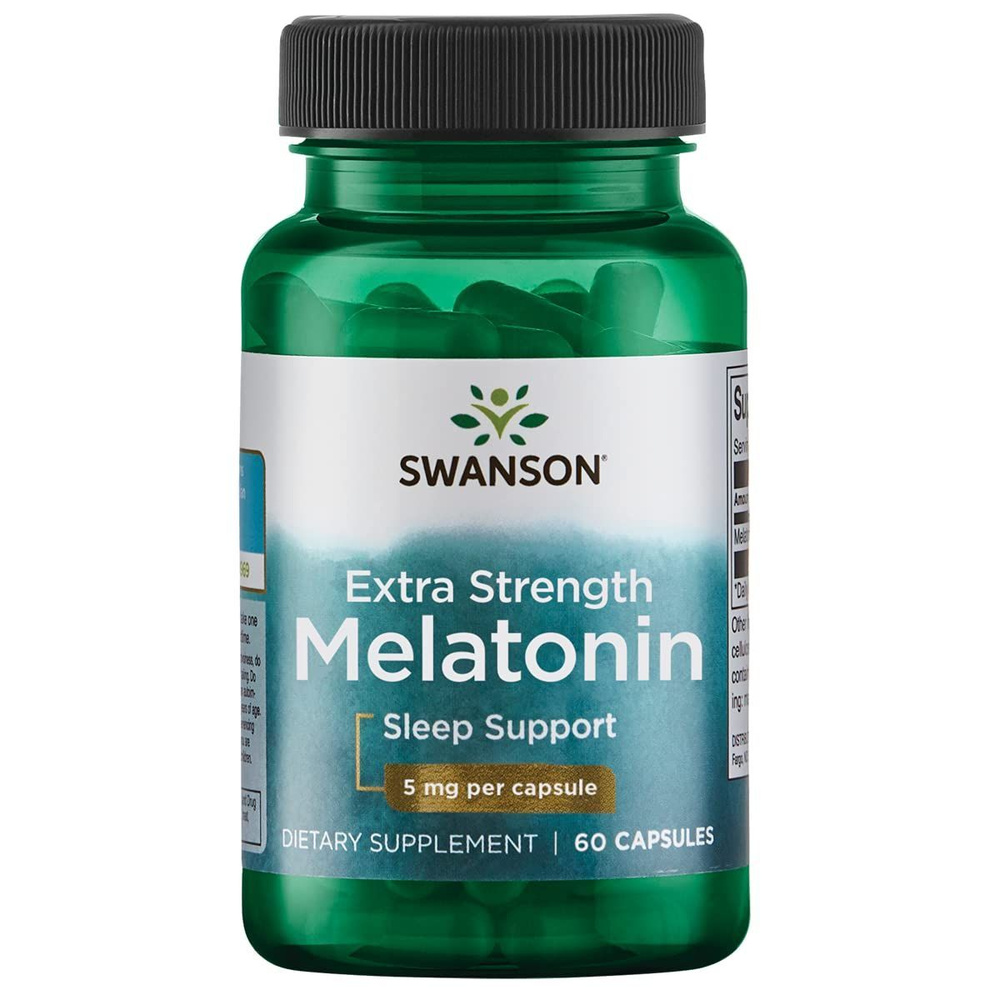 Свэнсон Экстра Сила Мелатонин 5 мг // Swanson Extra Strength Melatonin ...