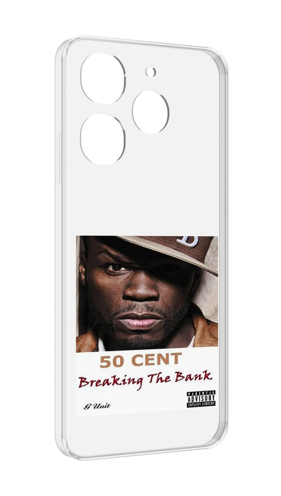 Чехол-бампер MyPads для Tecno Spark 10 Pro с рисунком 50 Cent - Breaking The Bank, противоударный, силиконовый #1