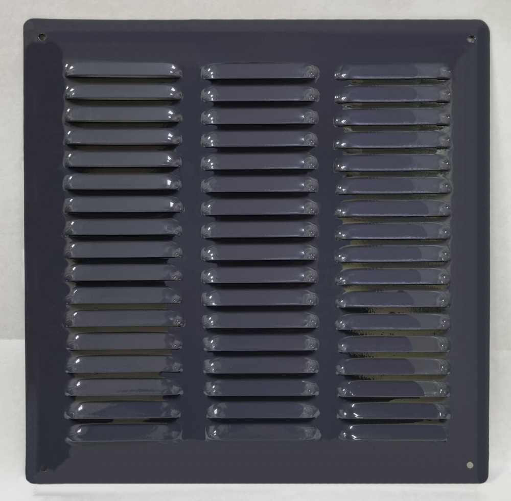 Решетка вентиляционная МВМ 500х500 оцинкованная металлическая, темно-серая RAL 7024  #1