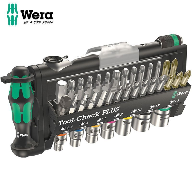 WERA 05056490001 Отвертка с трещоткой со шлицем Tool-Check Plus, головка 1/4", 39 шт., Kraftform Kompakt #1