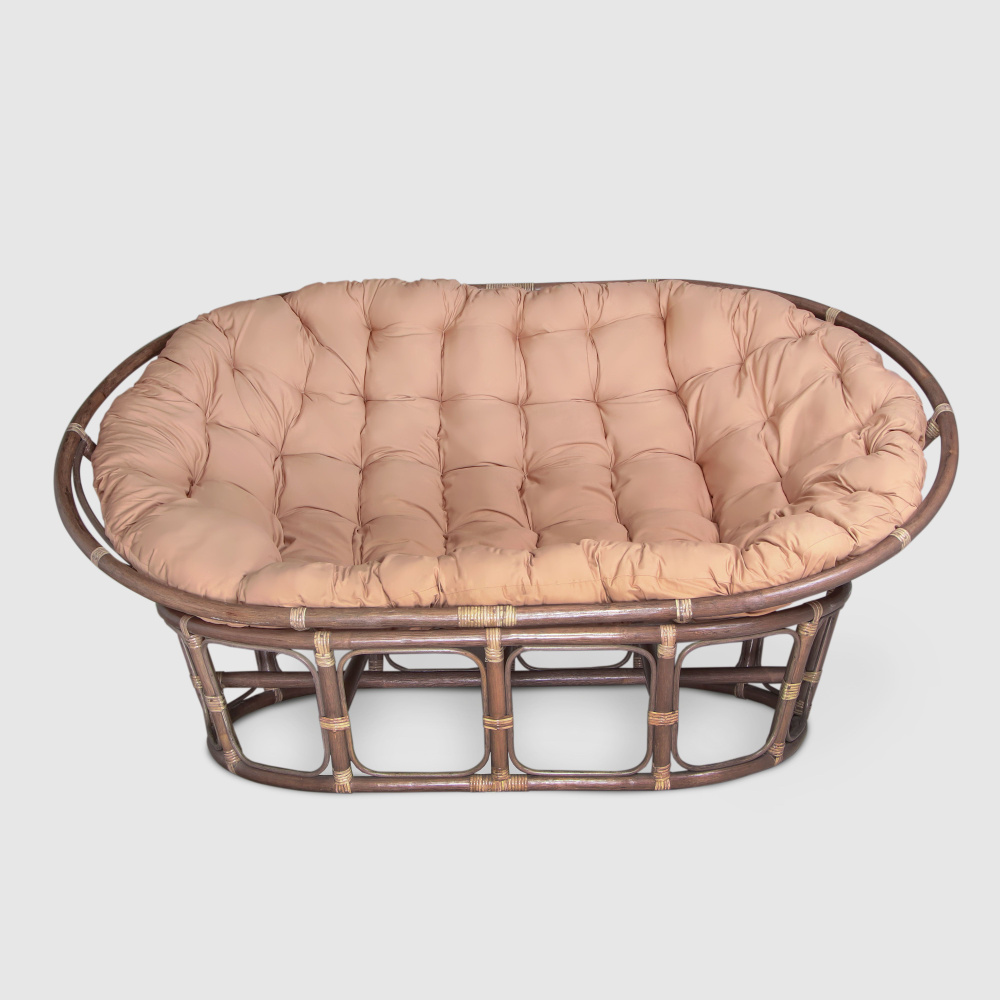 Кресло-мамасан Rattan Grand NIdo Brown с подушкой 175х110х94 см, кресло ...