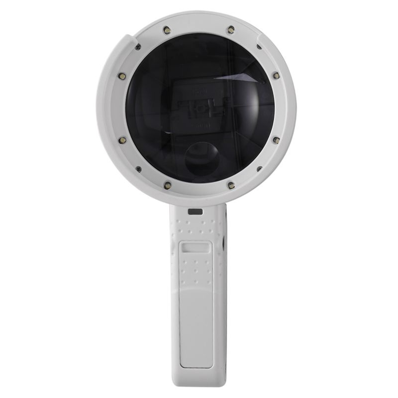 Лупа, складная стеклянная лупа с 8 светодиодами, увеличительные очки ...