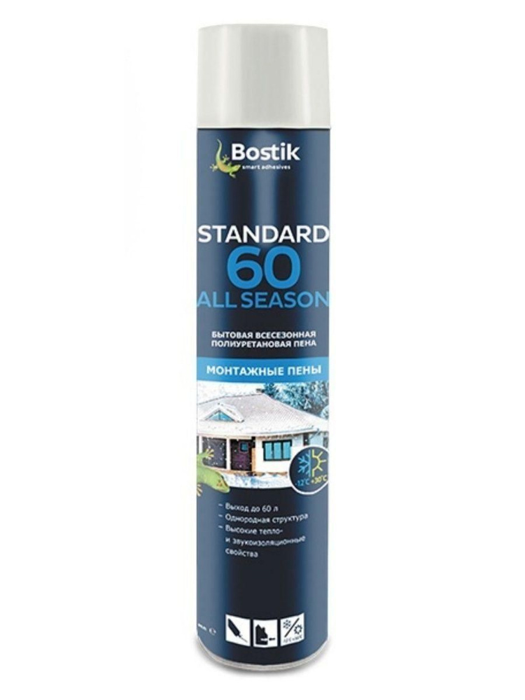 Пена бытовая BOSTIK All Seasons 60 всесезонная, 750мл #1