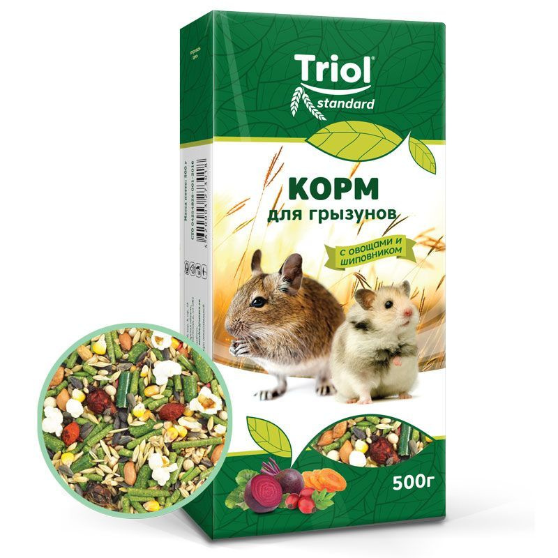 Корм для грызунов с овощами и шиповником, 500г, Тriol Standard #1