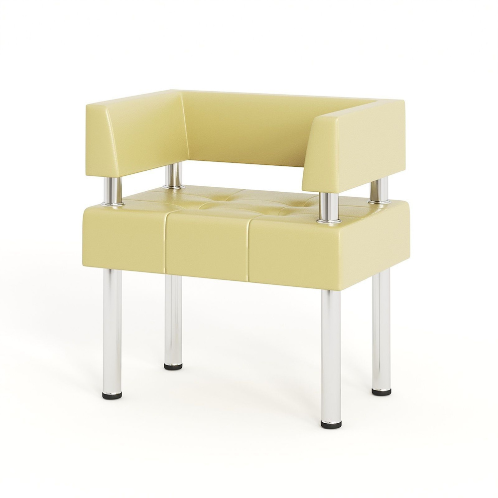 Кресло Офисное Бизнес с подлокотниками, 1 шт., 90х60х79 см, Экокожа ...