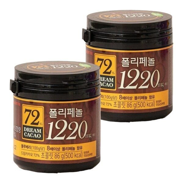 Горький шоколад в кубиках Dream Cacao 72% Lotte, 86 г х 2 шт #1