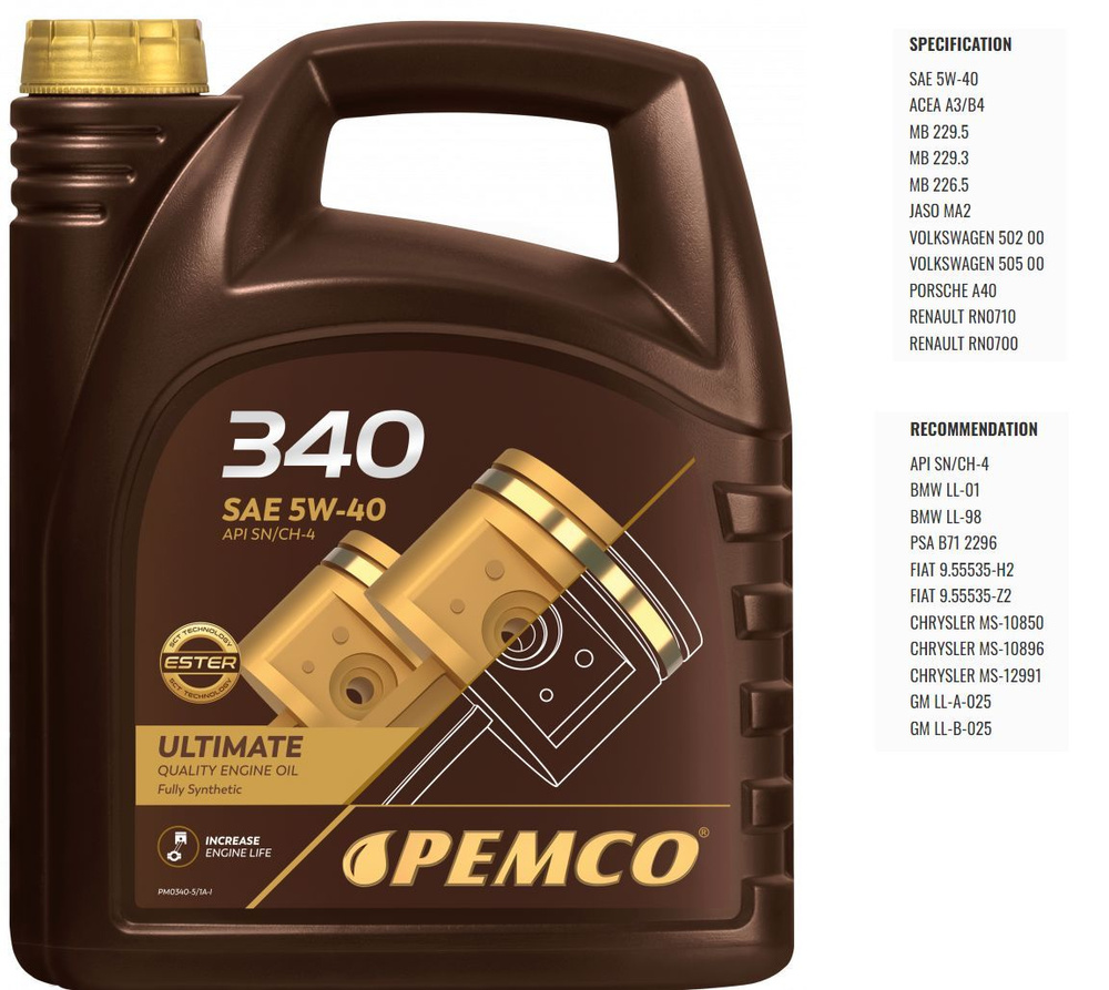 Масло pemco производитель. 5w-40 SN/Ch-4, a3/b4 Pemco. Pemco 5w-40 SN/CF , a3/b4 4л. Pemco 15w40. Pemco IDRIVE 340 5w-40.