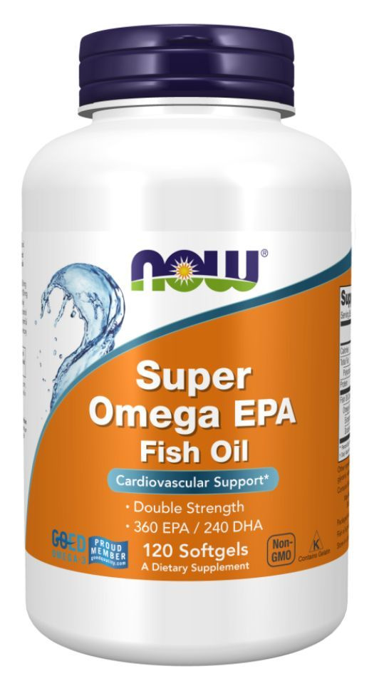 Омега 3 NOW Super Omega EPA Fish Oil 1200 мг 360/240, 120 гелевых ...