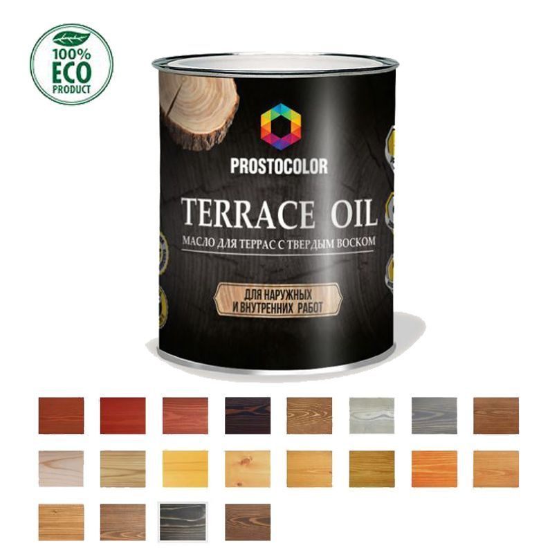 Масло для террас TERRACE OIL PROSTOCOLOR, графит, 2,2 л #1