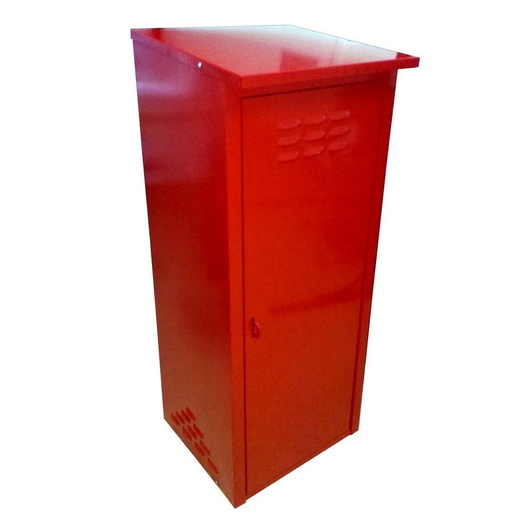 Шкаф для газового баллона 50л, красный (для 1 баллона) разборный / оцинкованный металл с полимерным покрытием #1