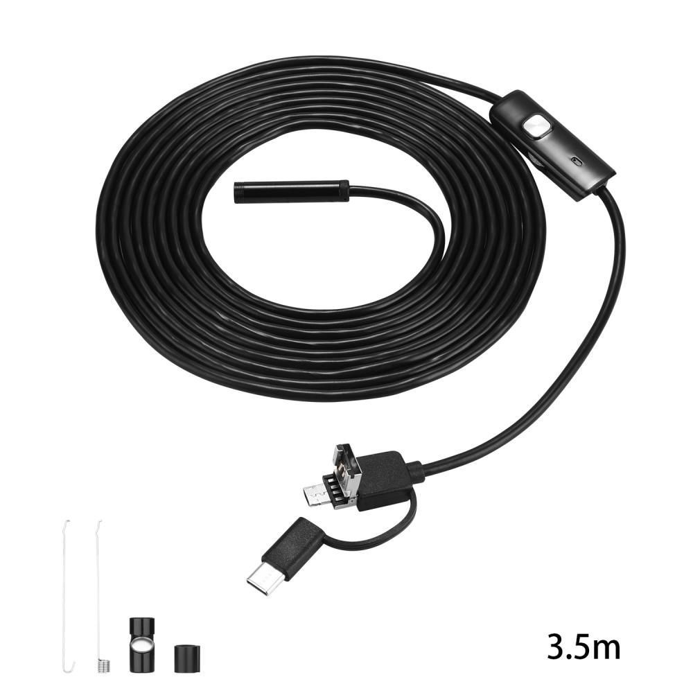 Водонепроницаемый эндоскоп 3.5м (Micro USB, USB, Type-C) DEKO WEC-3.5 065-0155  #1