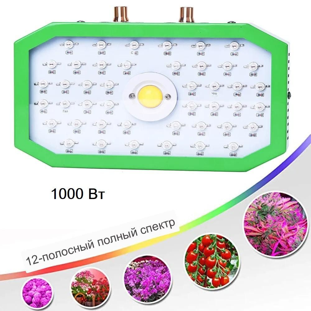 Новая фитолампа полного спектра 1000Вт/ Светодиодный светильник для выращивания растений  #1