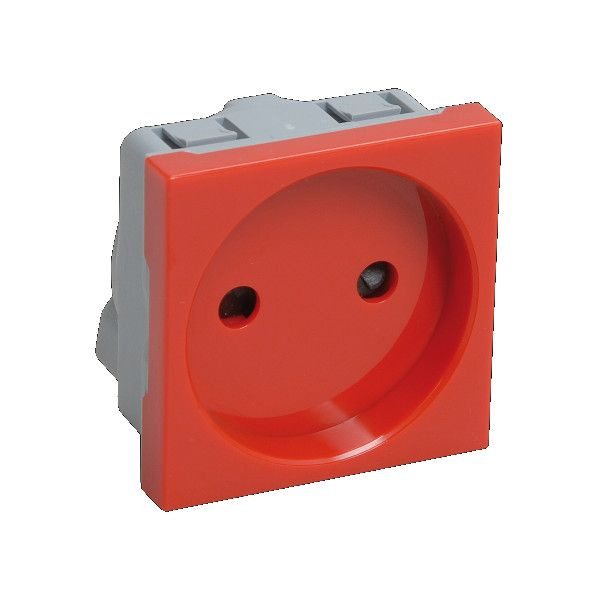 Розетка в кабель-канал скрытая красная Праймер iEK - купить по низкой ...