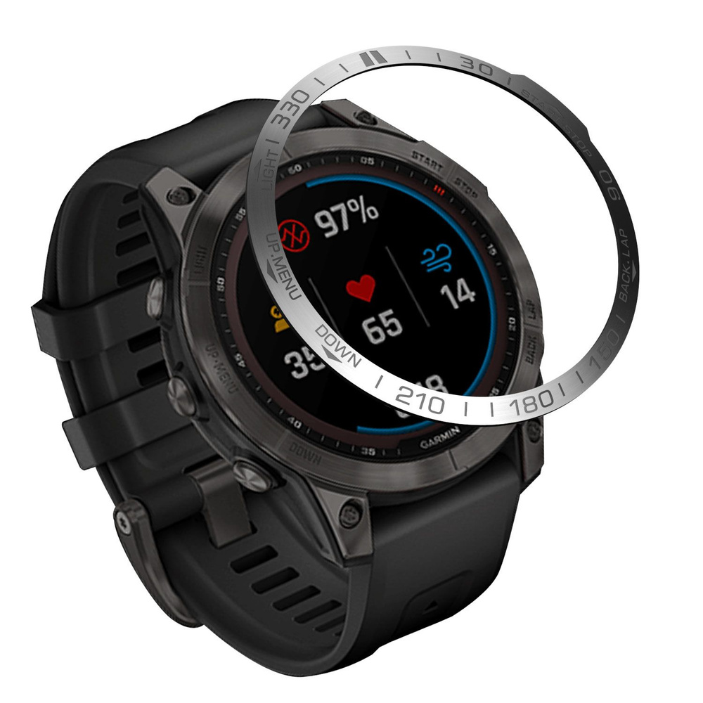 Защитное стальное кольцо для Garmin Fenix 7 - серое #1