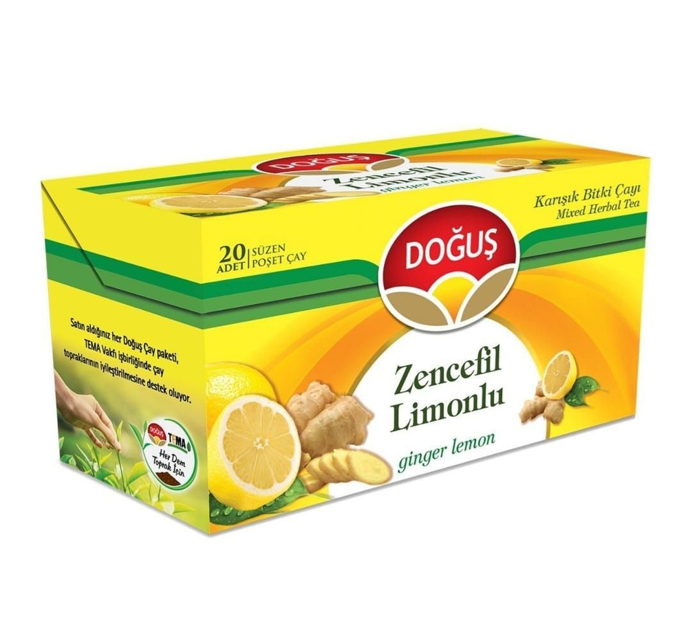 Чай имбирный с лимоном (ZENCEFIL LIMON) DOGUS, 20 пакетиков - купить с ...