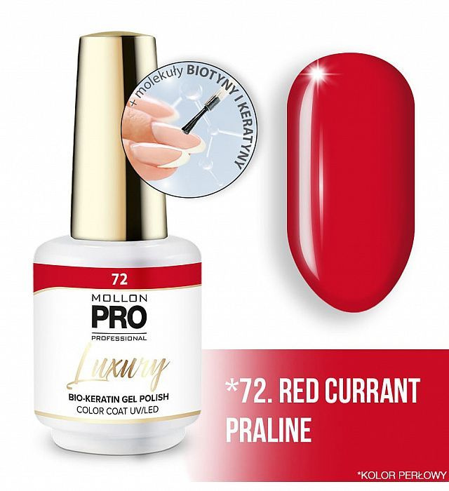 Mollon Pro/ Гель-лак LUXURY COLOR COAT №72 RED CURRANT PRALINE (8 ml) #1