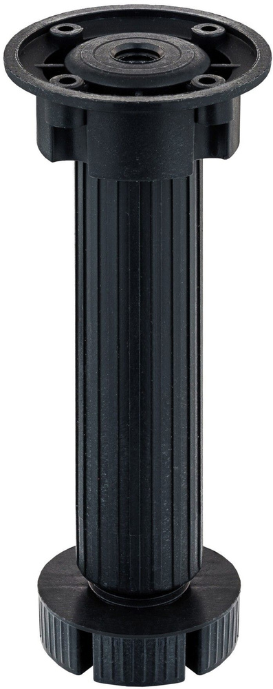 Ножка цокольная регулируемая 150мм, цвет: черный, 2 штуки #1