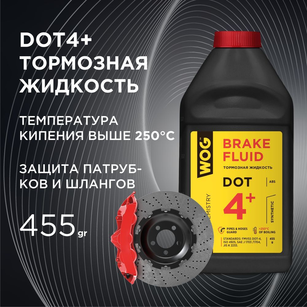 Жидкость тормозная WOG Тормозная DOT WOG_0140_0141_0142_0143_для систем ABS  1 л_127311 DOT 4 - купить по доступной цене в интернет-магазине OZON  (296724557)