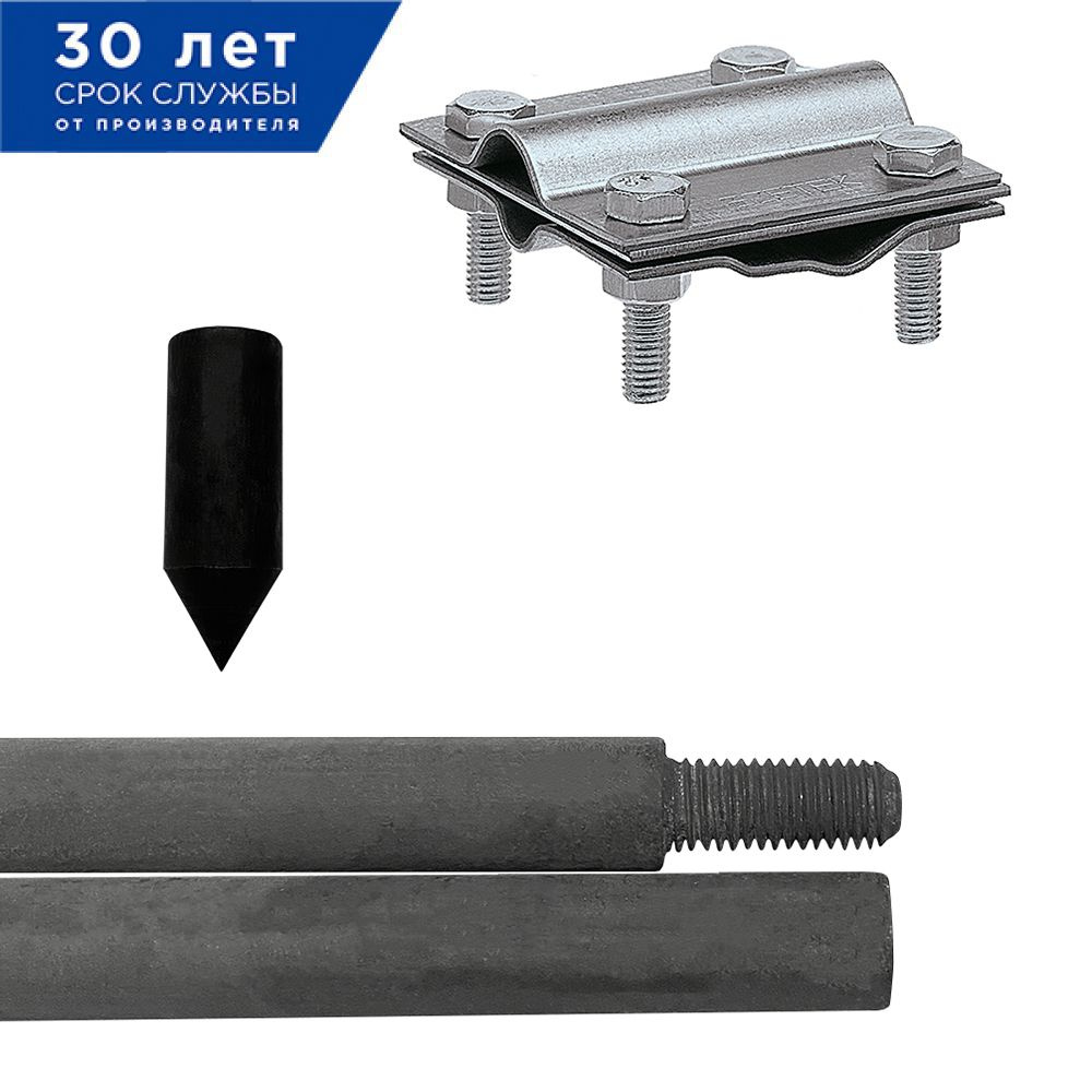 Электрод заземления безмуфтовый Ezetek ZN-3 (3м, 20мм, 2х1500мм) (60320 ...