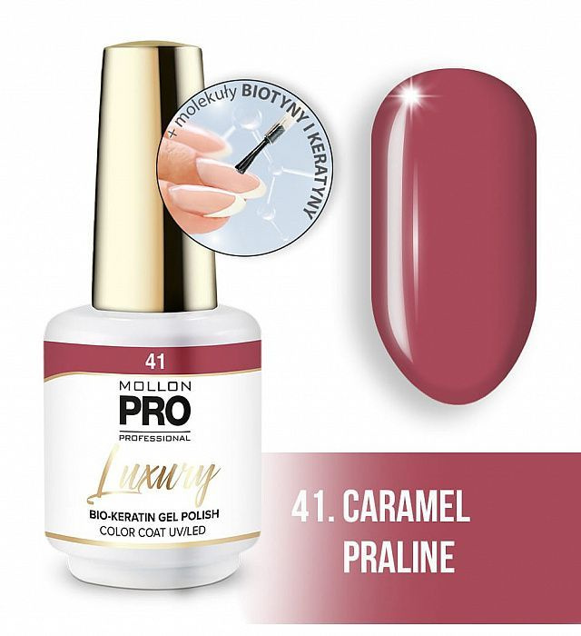 Mollon Pro/ Гель-лак LUXURY COLOR COAT №41 CARAMEL PRALINE (8 ml) #1