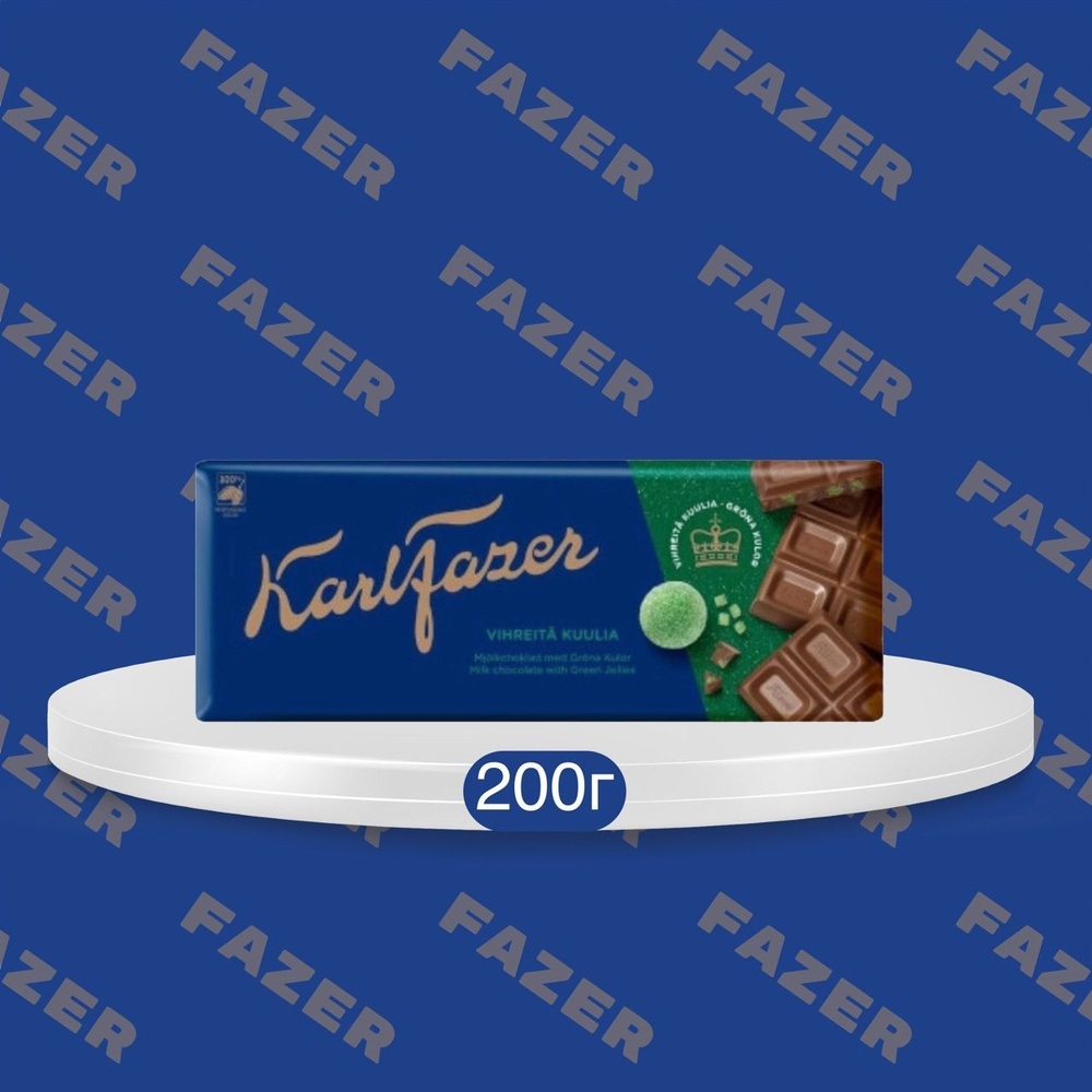 Karl Fazer Молочный шоколад с грушевым мармеладом из Финляндии, 200г ...