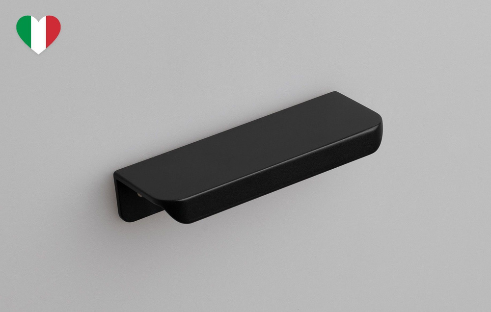 WMN450 торцевая мебельная ручка-профиль 100 мм черный матовый  #1