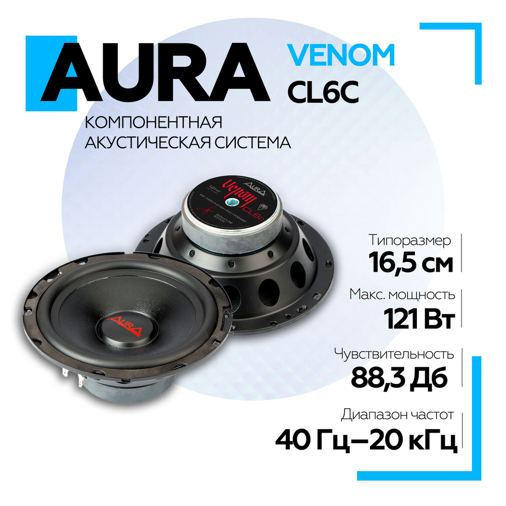 Акустическая система Aura VENOM-CL6C 6,5