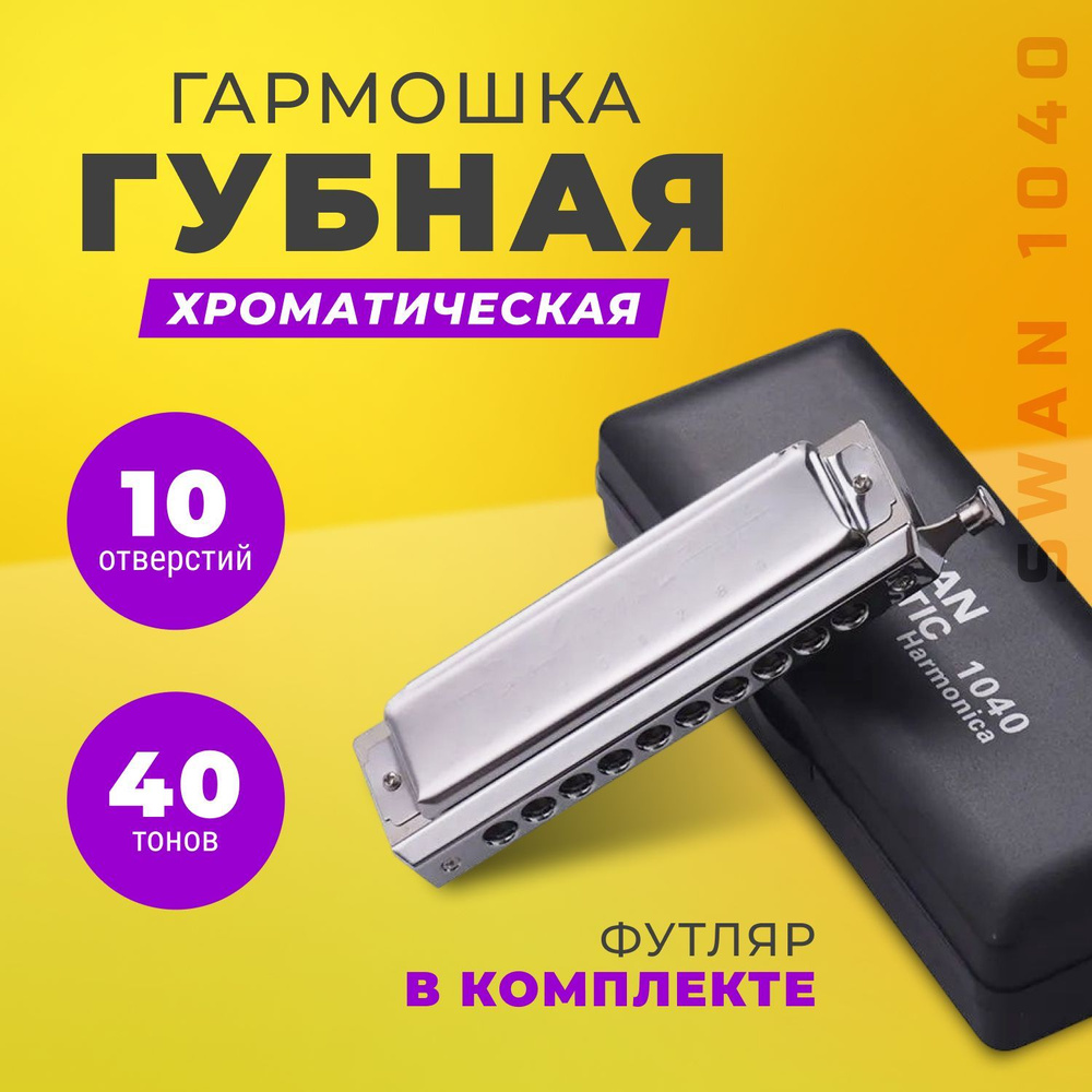 Губная гармошка хроматическая Swan 1040 - купить с доставкой по выгодным  ценам в интернет-магазине OZON (1023692724)