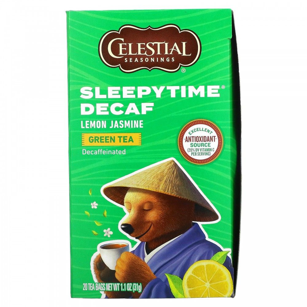 Celestial Seasonings, Sleepytime, зеленый чай, со вкусом лимона и ...