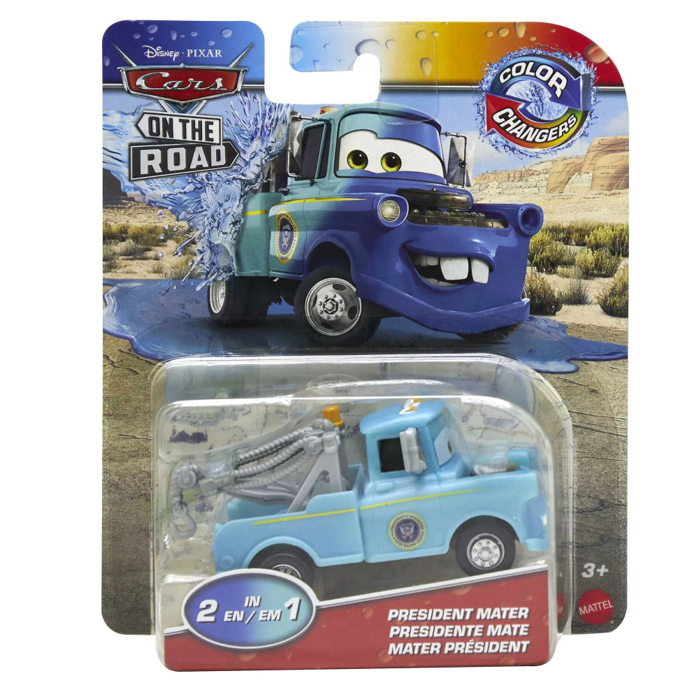 Disney and Pixar Cars Color Changers Mater Toy Машинки Disney и Pixar  меняют цвет Игрушечный эвакуатор President Mater в масштабе 1:55,  активируемый ...