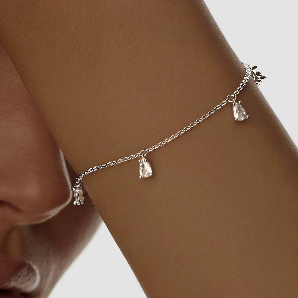 Miestilo Браслет серебро женский, браслеты женские серебро 925, серебряныйбраслет женский, браслет с камнями - купить с доставкой по выгодным ценам винтернет-магазине OZON (1008476101)