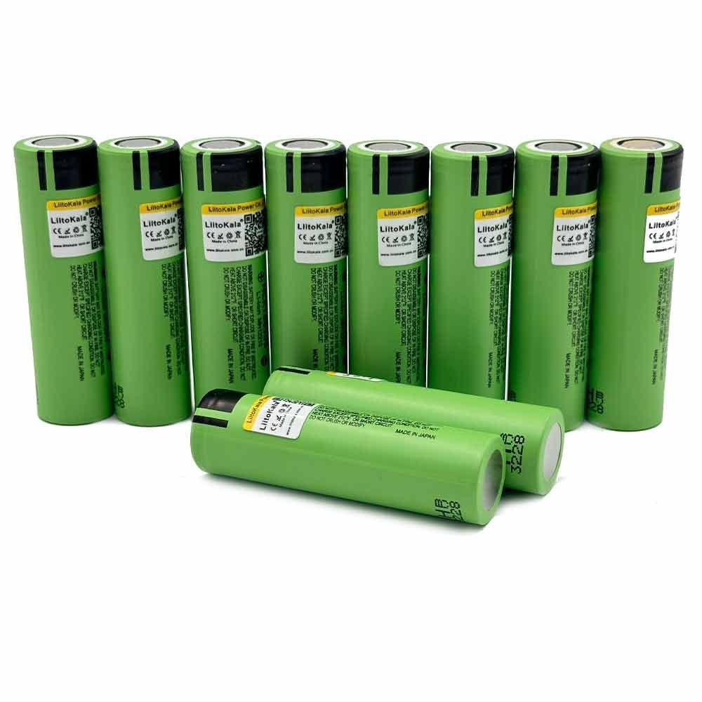 Аккумулятор LiitoKala 18650 Li-ion 3.7В 3400mAh до 10А незащищенный, 10 шт.  #1