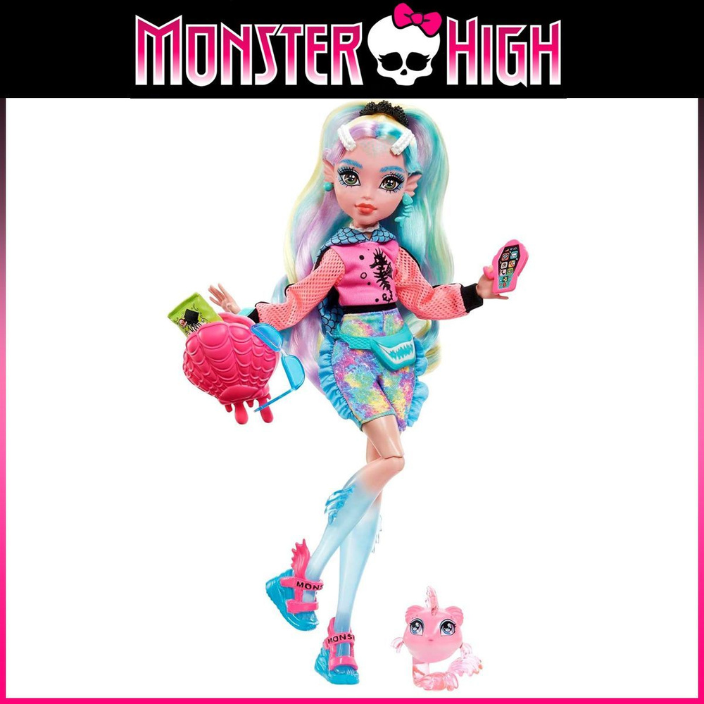 Кукла Monster High Лагуна Блю Монстр Хай Lagoona Blue с питомцем