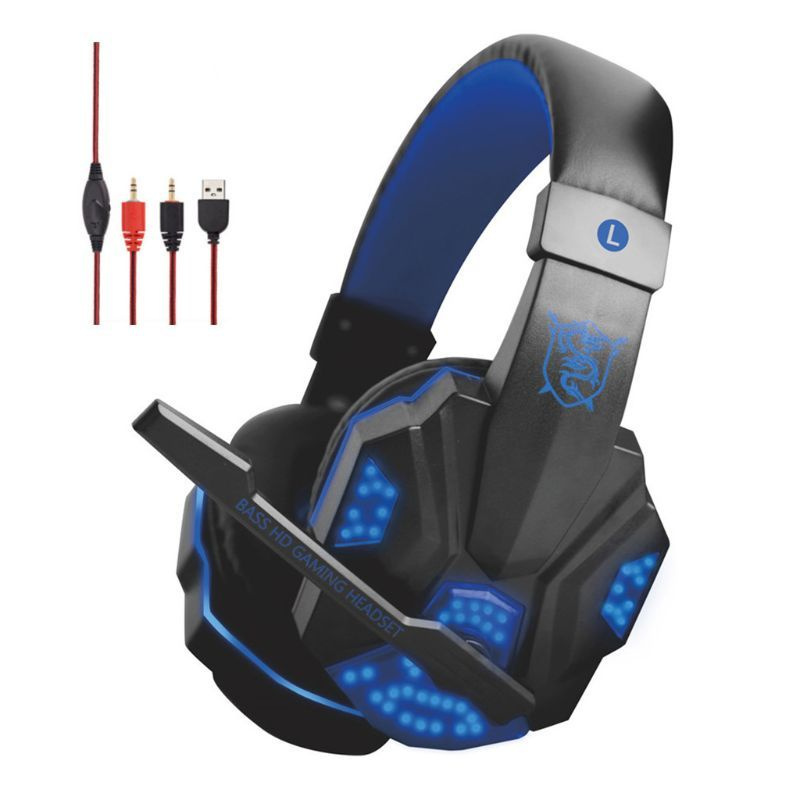 Игровая гарнитура Компьютер с микрофоном Наушники объемного звучания ...