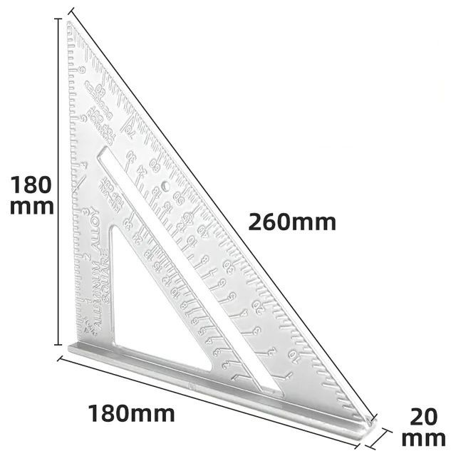 Угольник Свенсона метрический разметочный металлический из алюминия  #1