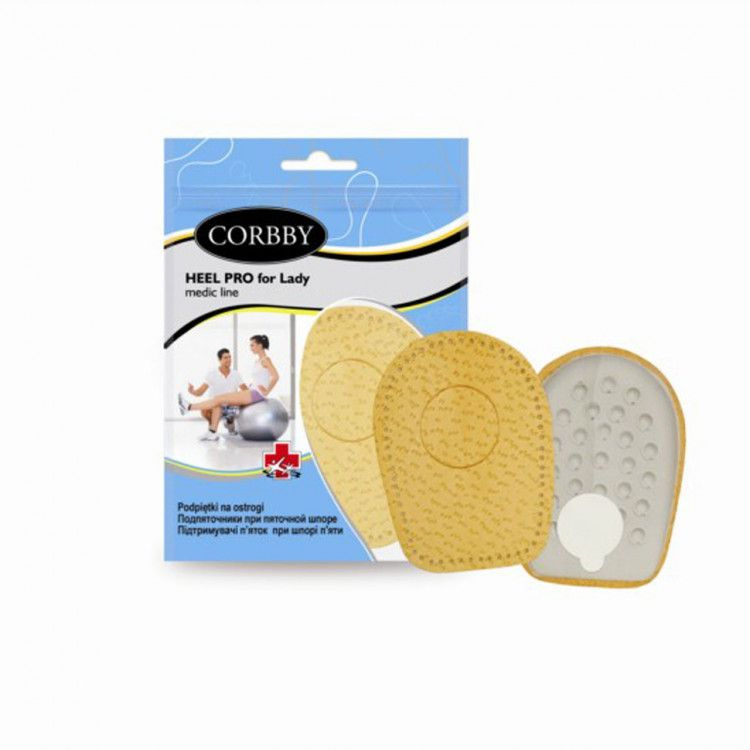 Подпяточник CORBBY HEEL Pro, шпора, из натуральной кожи и латекса, с отверстием в центре., Женский  #1