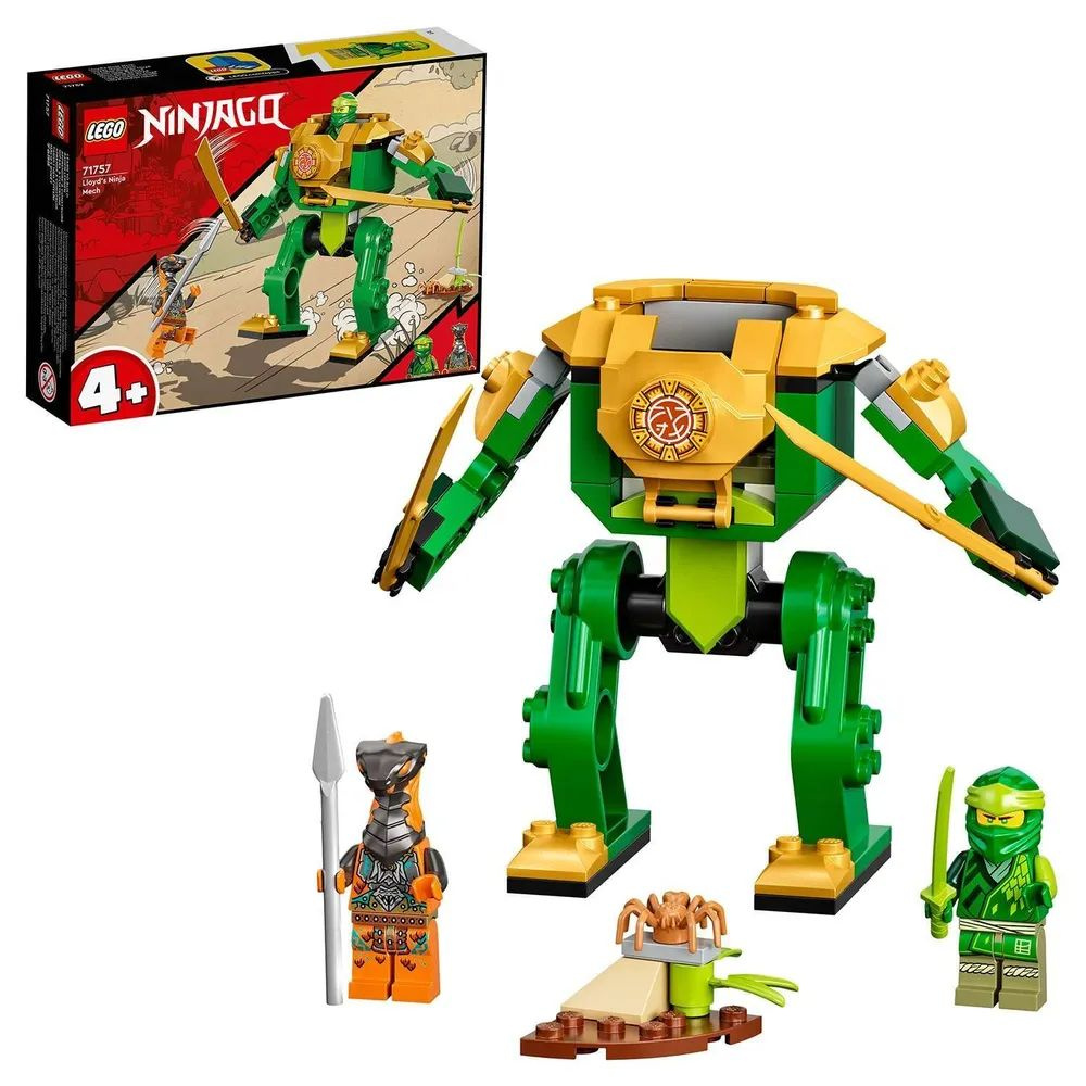 Конструктор LEGO Ninjago Робот-ниндзя Ллойда, 4+, 71757 - купить с  доставкой по выгодным ценам в интернет-магазине OZON (1265122089)