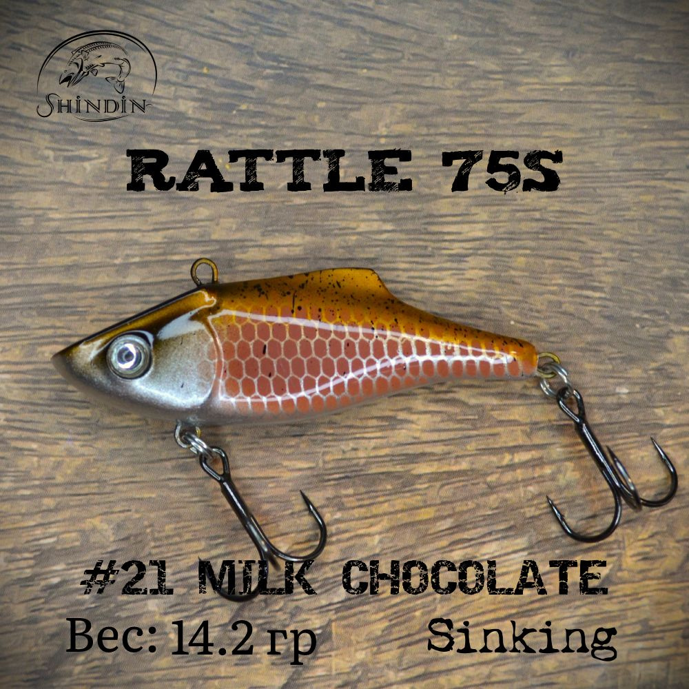 Воблер SHINDIN Rattle 75S #21 Milk Chocolate #1