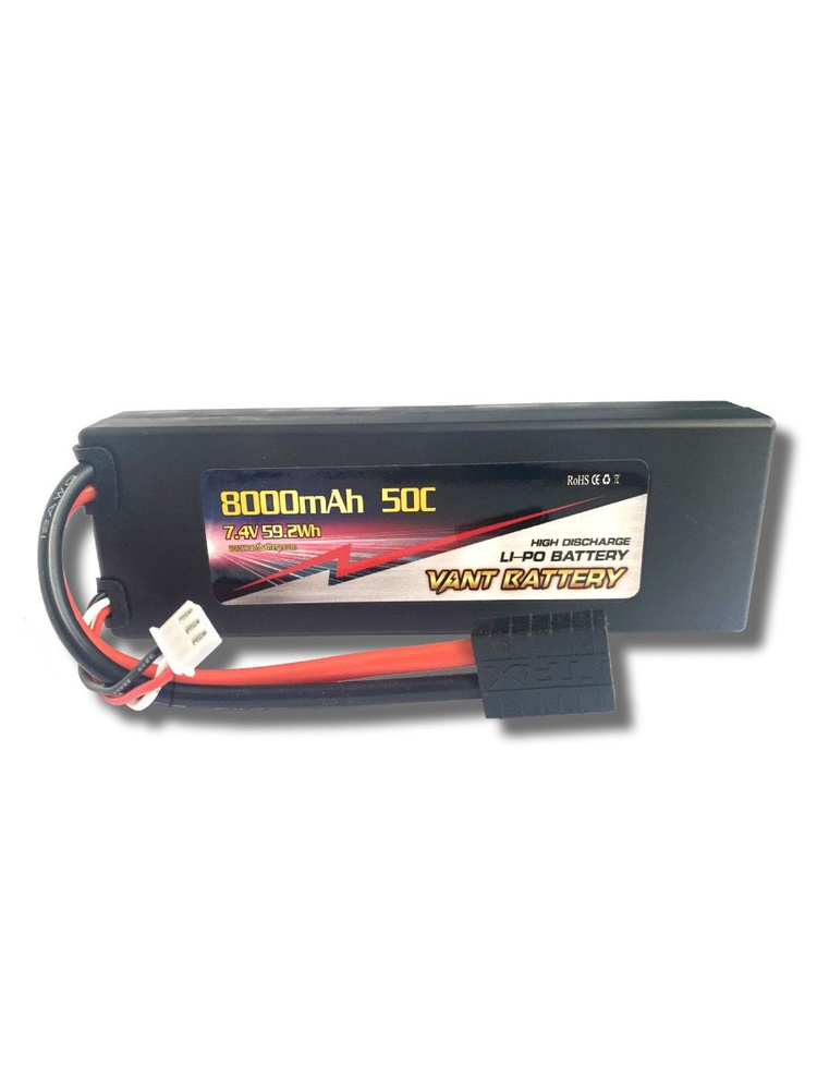 Аккумулятор Vant LiPo 7.4V 8000mAh 50C разъем TRX #1