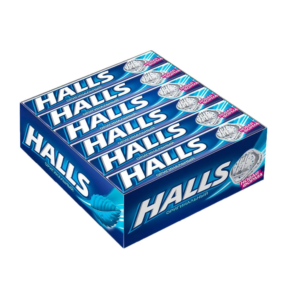 Halls Леденцы освежающие от кашля для горла оригинальные конфеты ...