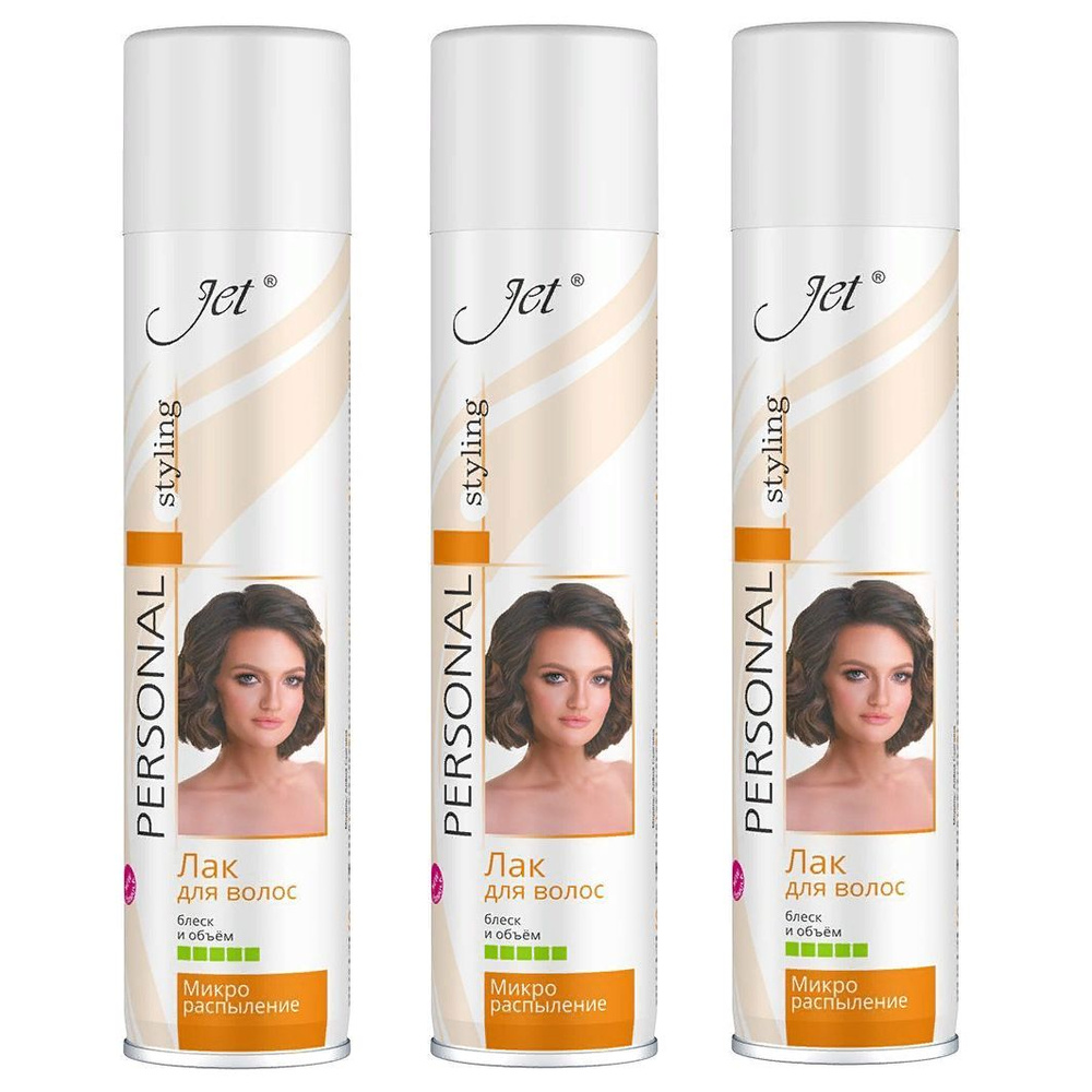 Jet Лак для волос Блеск и Объем 300 мл * 3 штуки - купить с доставкой ...