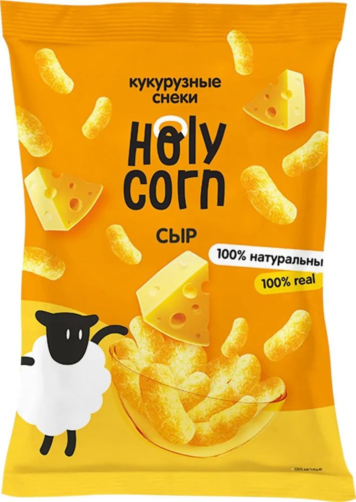 Кукурузные снеки Holy Corn "Сыр" 50гр*3шт - купить с доставкой по ...