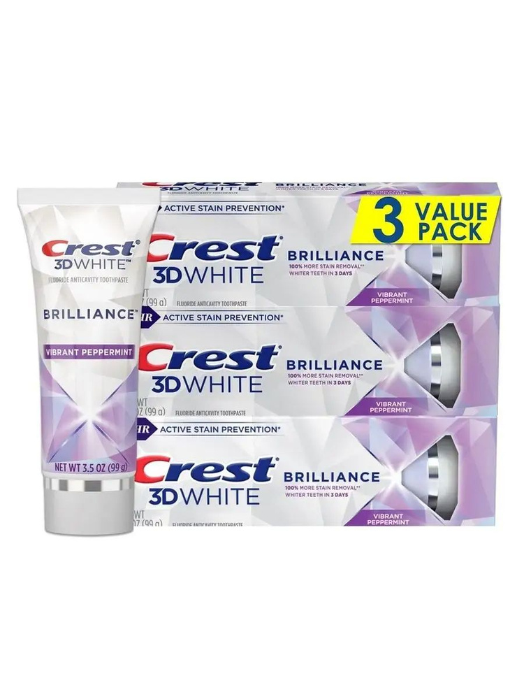 Crest 3D White Brilliance Toothpaste Mesmerizing Mint - Отбеливающая зубная паста