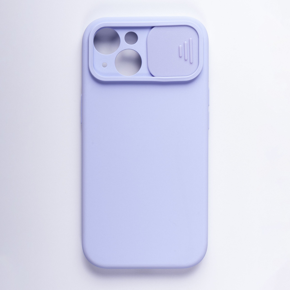 Чехол для iPhone 15 силиконовый с задвижной шторкой для камеры, iPhone 15  Silicone Protect camera Case, Сиреневый - купить с доставкой по выгодным  ценам в интернет-магазине OZON (1314022722)